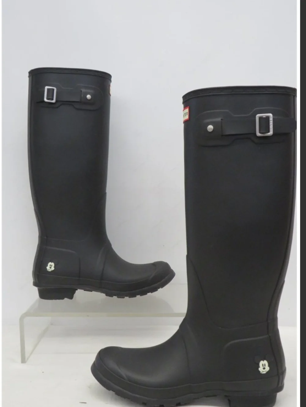 Disney X Hunter Matte Black Tall Rain Boots